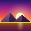 sunset-64x64 at 24-bit colour depth